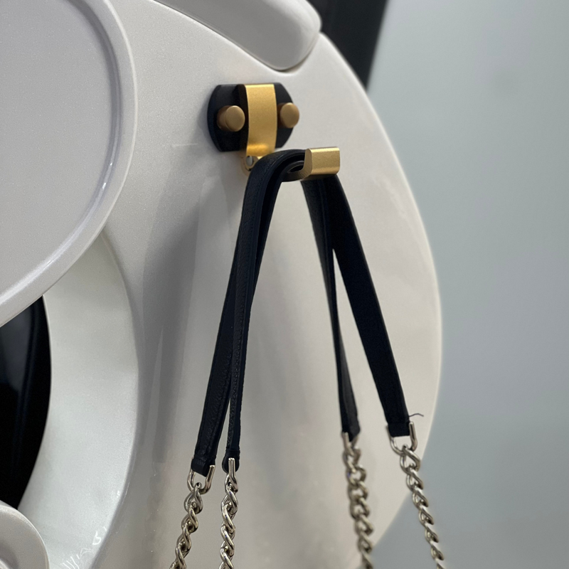 Purse/Bag Hanger for Pedicure Chair & Manicure Table | Matte Gold Color