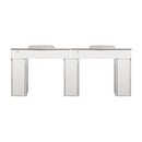 LUX Le Blanc Multi Manicure Nail Table Marble Top with UV Hole, Vent & USB