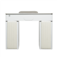 LUX450 Single Manicure Nail Table Marble Top with UV Hole, Vent & USB ( No Vacuum )