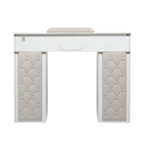 LUX550 Single Manicure Nail Table Marble Top with UV Hole, Vent & USB ( No Vacuum )