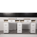 LUX450 Multi-Section Manicure Nail Table with UV Hole and Vent