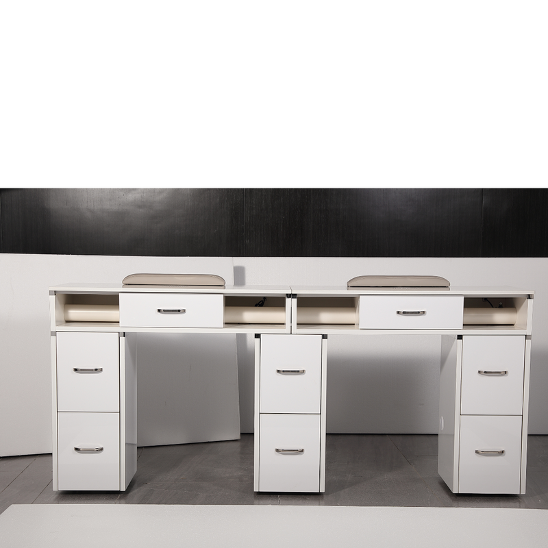 LUX GT45 Multi-Section Manicure Nail Table with UV Hole, Vacuum