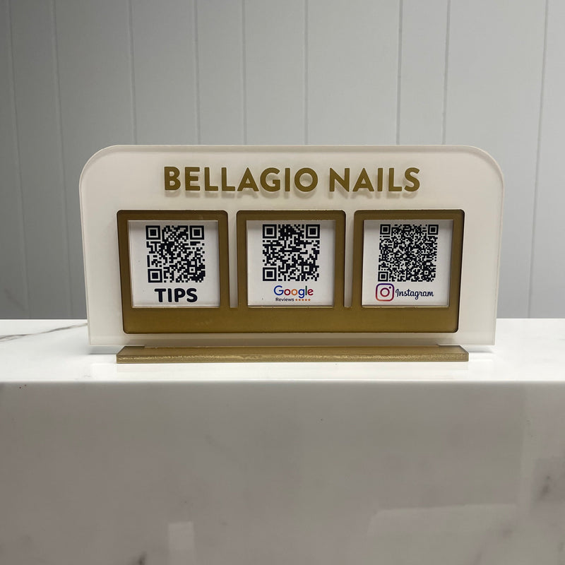 qr acrylic display