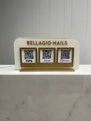 Elegant 3-QR Code Acrylic Display for Businesses