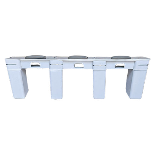 LUX TRIPLE Manicure Table with Marble Top and Vent