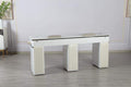 LUX550 Double Manicure Nail Table with UV Hole and Vent (Modern Grey or Pearl White)