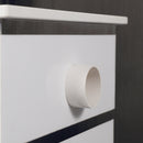 LUX Le Blanc Multi Manicure Nail Table Marble Top with UV Hole, Vent & USB