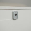 LUX GT45 Single Manicure Nail Table Marble Top with 2 UV Holes, Vent Pipe OR Vacuum Machine, & USB