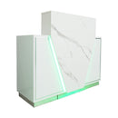 LUX V550 Reception Front Desk Marble Design with LED :: White