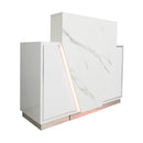 LUX V550 Reception Front Desk Marble Design with LED :: White