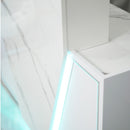 LUX V550 Reception Front Desk Marble Design with LED :: White