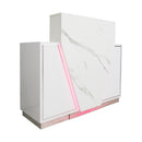 LUX V550 Reception Front Desk Marble Design with LED :: White