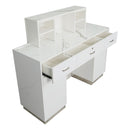 LUX V550 Reception Front Desk Marble Design with LED :: White