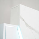 LUX V550 Reception Front Desk Marble Design with LED :: White