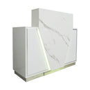 LUX V550 Reception Front Desk Marble Design with LED :: White