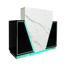 LUX V550 Reception Front Desk Marble Design with LED :: Black