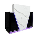 LUX V550 Reception Front Desk Marble Design with LED :: Black