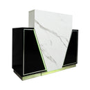 LUX V550 Reception Front Desk Marble Design with LED :: Black