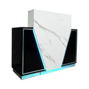 LUX V550 Reception Front Desk Marble Design with LED :: Black