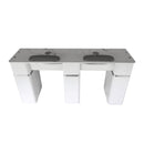 LUX20 Double Manicure Table with Vent Pipe + Vacuum
