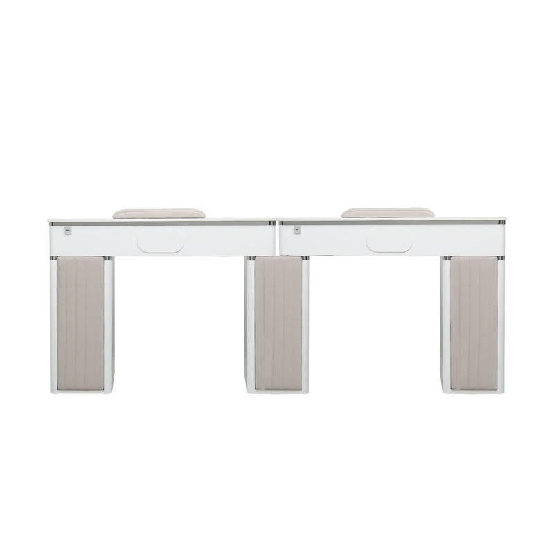 LUX450 Multi-Section Manicure Nail Table with UV Hole and Vent