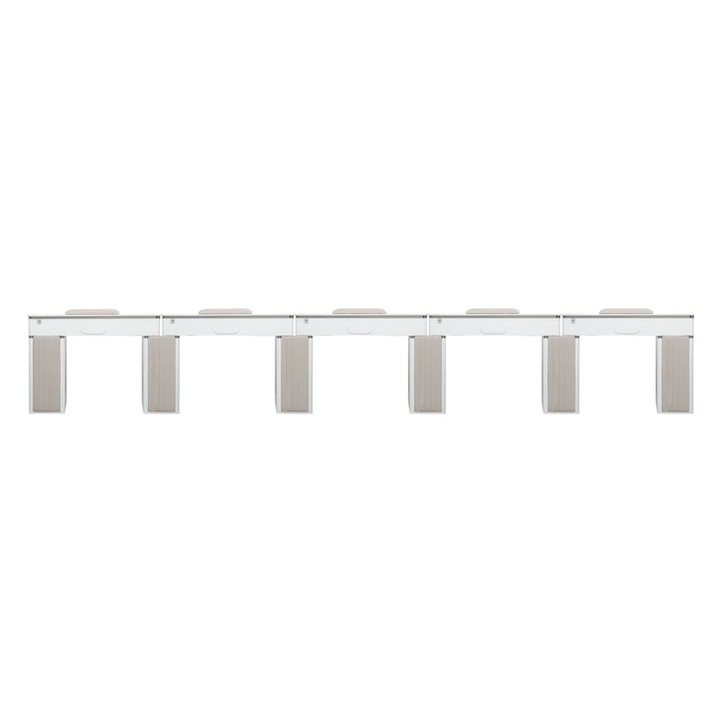 LUX450 Multi-Section Manicure Nail Table with UV Hole and Vent