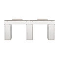 LUX Le Blanc Multi Manicure Nail Table Marble Top with UV Hole, Vent & USB