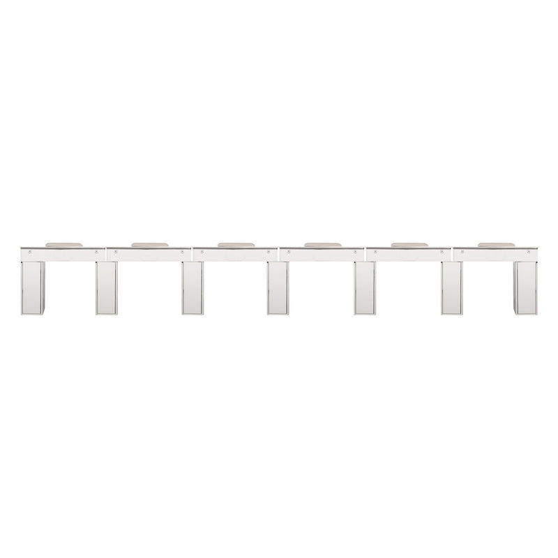 LUX Le Blanc Multi Manicure Nail Table Marble Top with UV Hole, Vent & USB