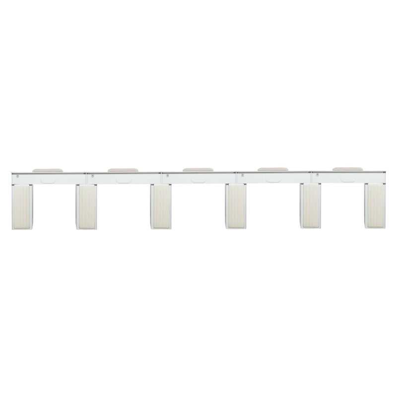 LUX450 Multi-Section Manicure Nail Table with UV Hole and Vent
