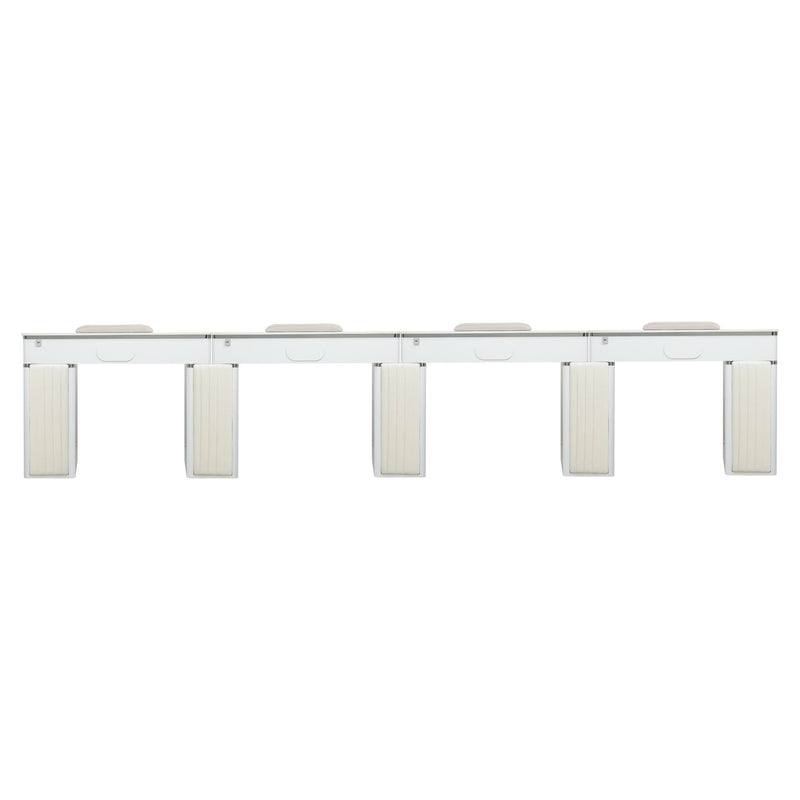 LUX450 Multi-Section Manicure Nail Table with UV Hole and Vent