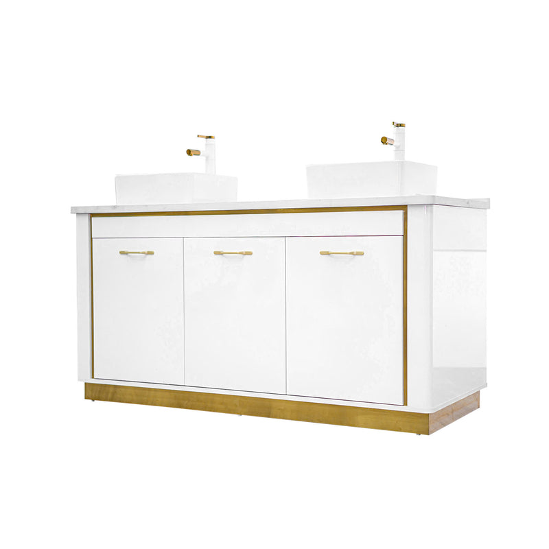 Lux Double Sink Vanity for Salons and Luxury Homes