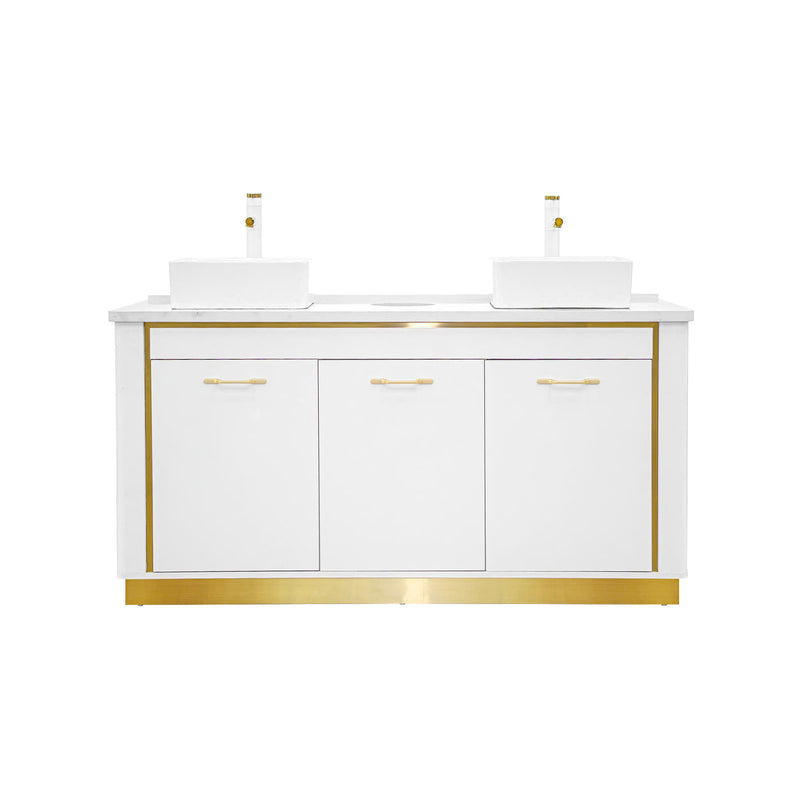 Lux Double Sink Vanity for Salons and Luxury Homes