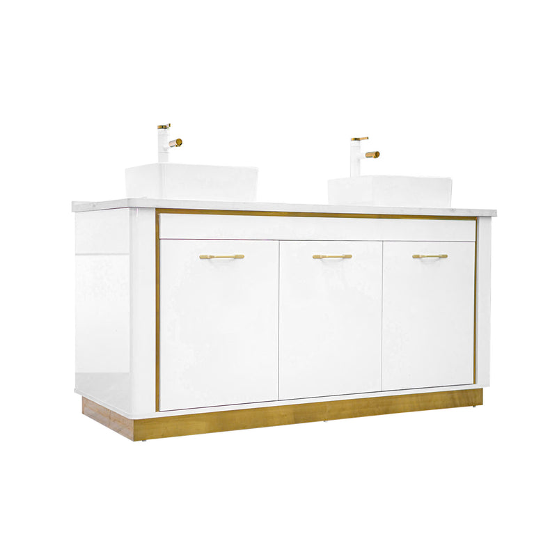 Lux Double Sink Vanity for Salons and Luxury Homes