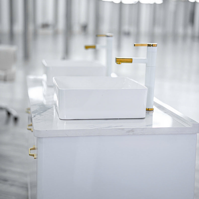Lux Double Sink Vanity for Salons and Luxury Homes