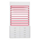 LUX M2 Double Side Access Polish & Powder Rack with Drawers