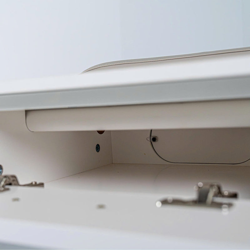 LUX450 Single Manicure Nail Table Marble Top with UV Hole, Vent & USB ( No Vacuum )