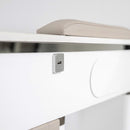 LUX450 Single Manicure Nail Table Marble Top with UV Hole, Vent & USB ( No Vacuum )