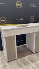 LUX450 Multi-Section Manicure Nail Table with UV Hole and Vent