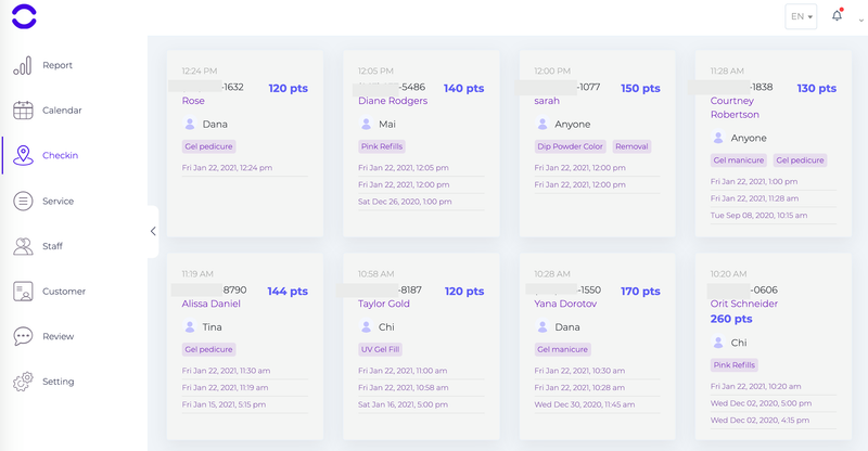 OAPPOINT Online Booking, Check-In, Rewards, and Marketing