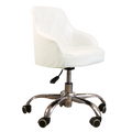 LUX ES450 Pedicure Technician Stool - Pearl White and Modern Grey