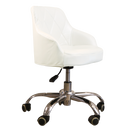 LUX ES450 Pedicure Technician Stool - Pearl White and Modern Grey
