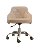 LUX ES450 Pedicure Technician Stool - Pearl White and Modern Grey