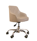 LUX ES450 Pedicure Technician Stool - Pearl White and Modern Grey