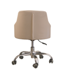 LUX ES450 Pedicure Technician Stool - Pearl White and Modern Grey