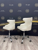 LUX Le Blanc Multi Manicure Nail Table Marble Top with UV Hole, Vent & USB