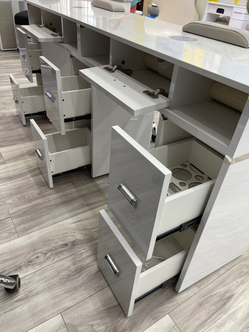 nail polish station cabinet of storage