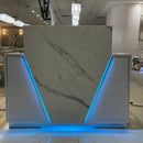 lux spa reception front desk luxury with LED